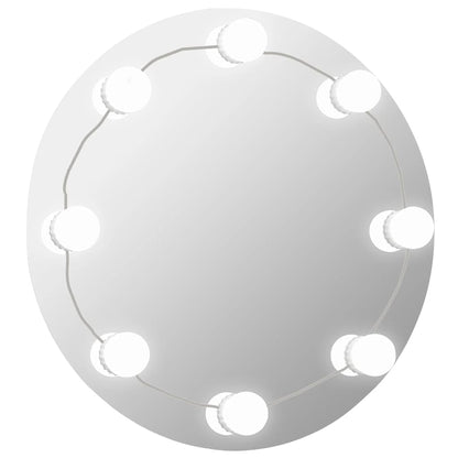 vidaXL Wall Mirror With Led Light | Silver | Glass, plastic | Medium