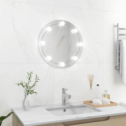vidaXL Wall Mirror With Led Light | Silver | Glass, plastic | Medium