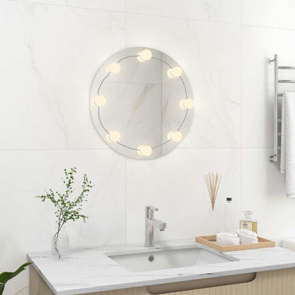 vidaXL Wall Mirror With Led Light | Silver | Glass, plastic | Medium