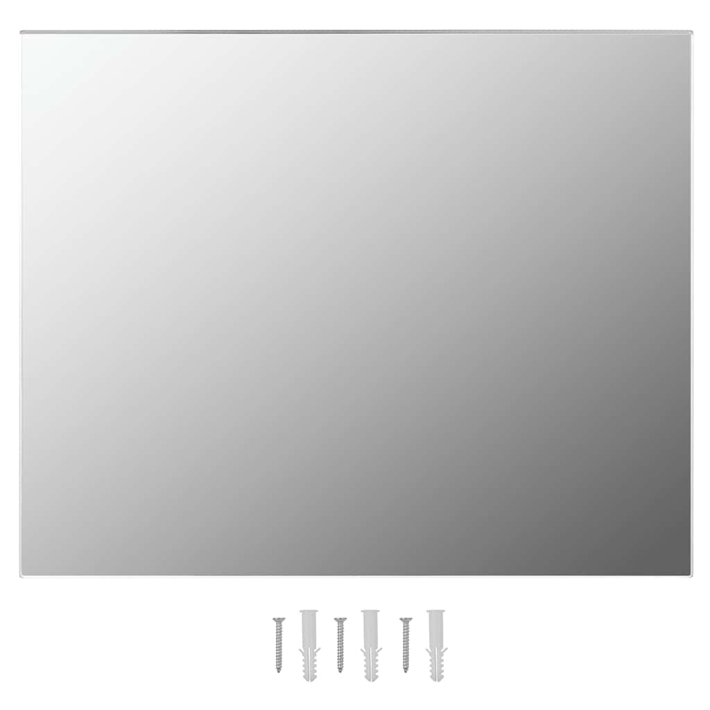 vidaXL Wall Frameless Mirror with LED Lights Rectangular Glass