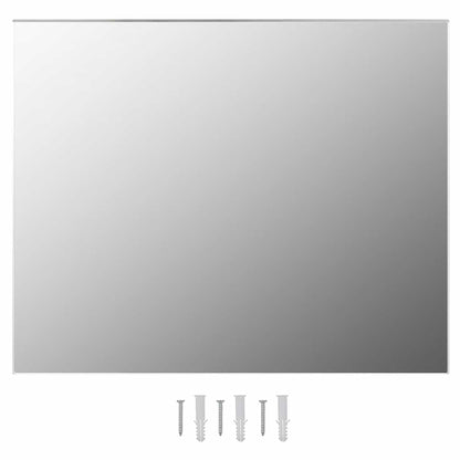 vidaXL Wall Frameless Mirror with LED Lights Rectangular Glass