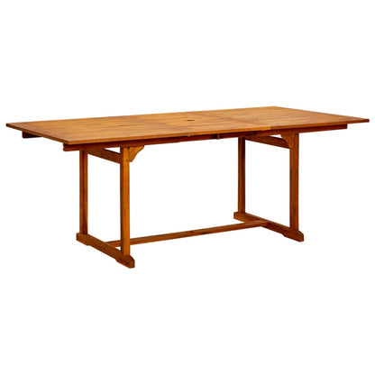 vidaXL Garden Dining Set | Natural wood | Solid acacia wood | Medium | Foldable