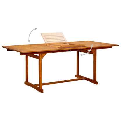 vidaXL Garden Dining Set | Natural wood | Solid acacia wood | Medium | Foldable