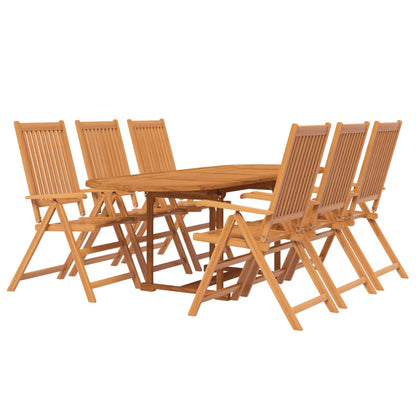 vidaXL Garden Dining Set | Brown | Solid Acacia Wood | Large | Foldable