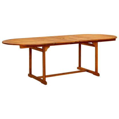 vidaXL Garden Dining Set | Brown | Solid Acacia Wood | Large | Foldable