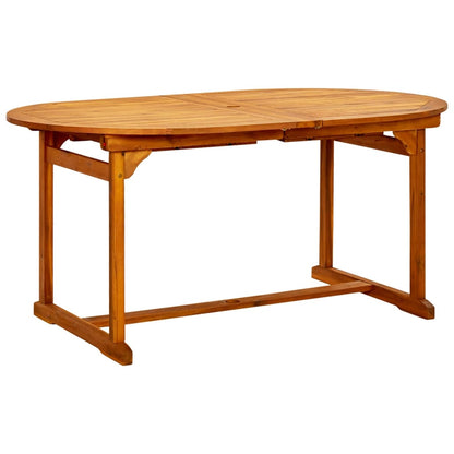 vidaXL Garden Dining Set | Brown | Solid Acacia Wood | Large | Foldable