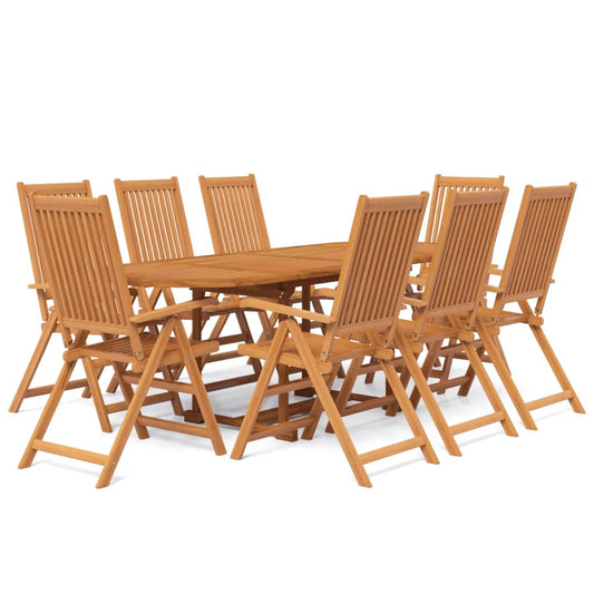 vidaXL Garden Dining Set | Natural Wood Tone | Solid Acacia wood | Large
