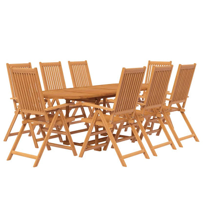 3079640 vidaXL 9 Piece Garden Dining Set Solid Wood Acacia 160-240 cm (316565+316569+2x316570)