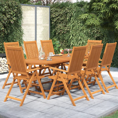 3079640 vidaXL 9 Piece Garden Dining Set Solid Wood Acacia 160-240 cm (316565+316569+2x316570)
