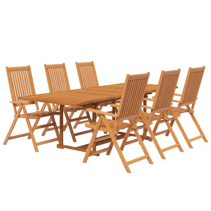 vidaXL Garden Dining Set | Natural Wood | Solid acacia wood | Large | Extendable