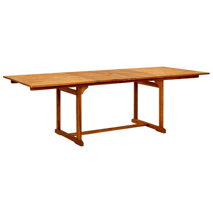 vidaXL Garden Dining Set | Natural Wood | Solid acacia wood | Large | Extendable