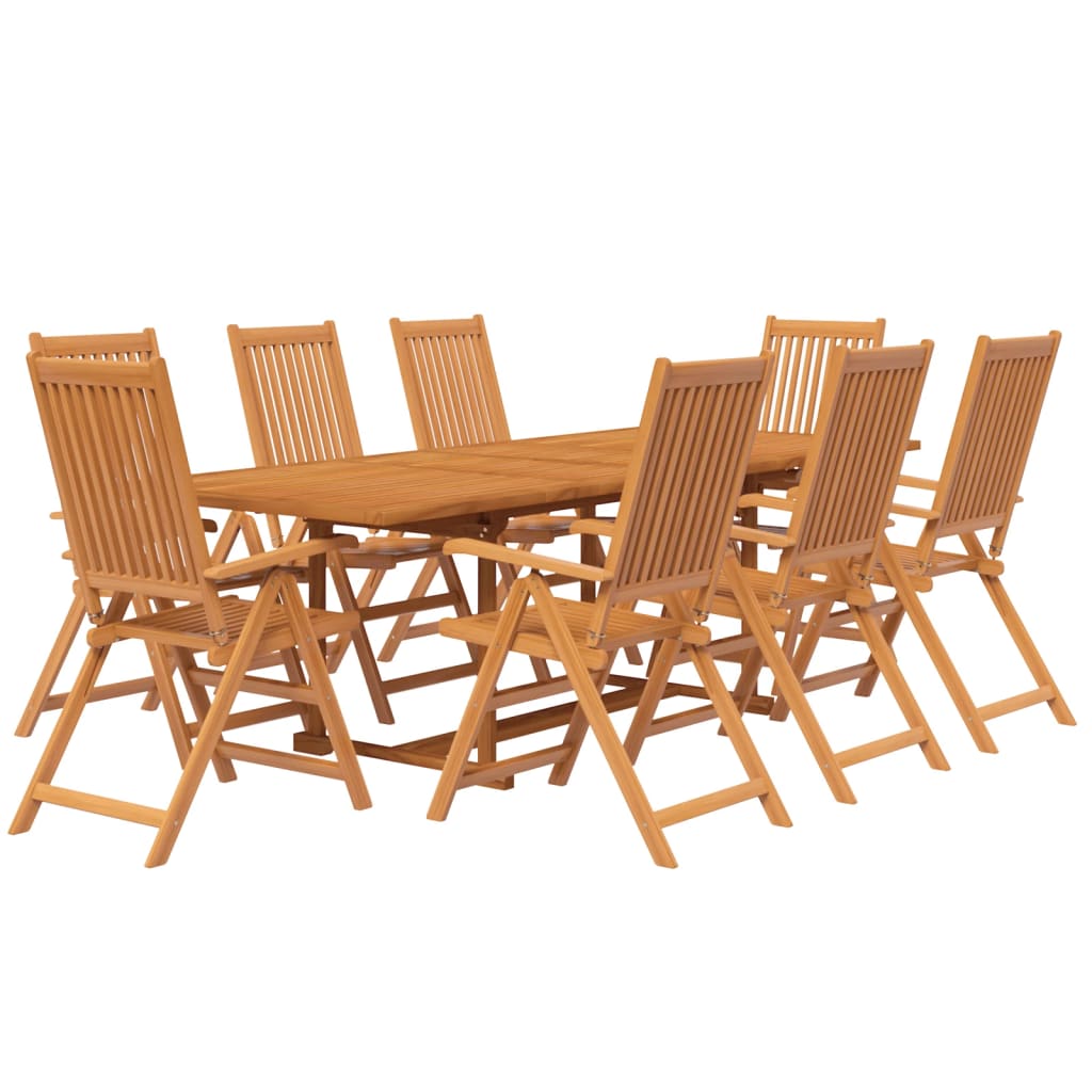 vidaXL Garden Dining Set | Natural wood | Solid acacia wood | Large