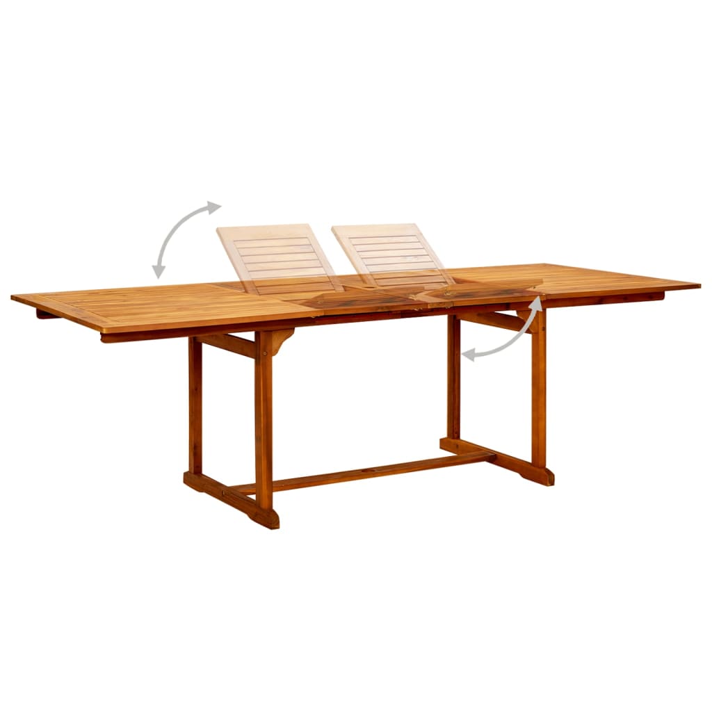 vidaXL Garden Dining Set | Natural wood | Solid acacia wood | Large