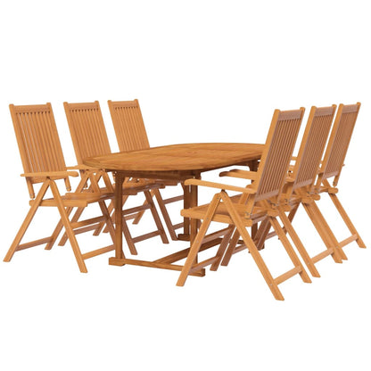 vidaXL Garden Dining Set | Brown | Solid Acacia Wood | Medium | Extendable