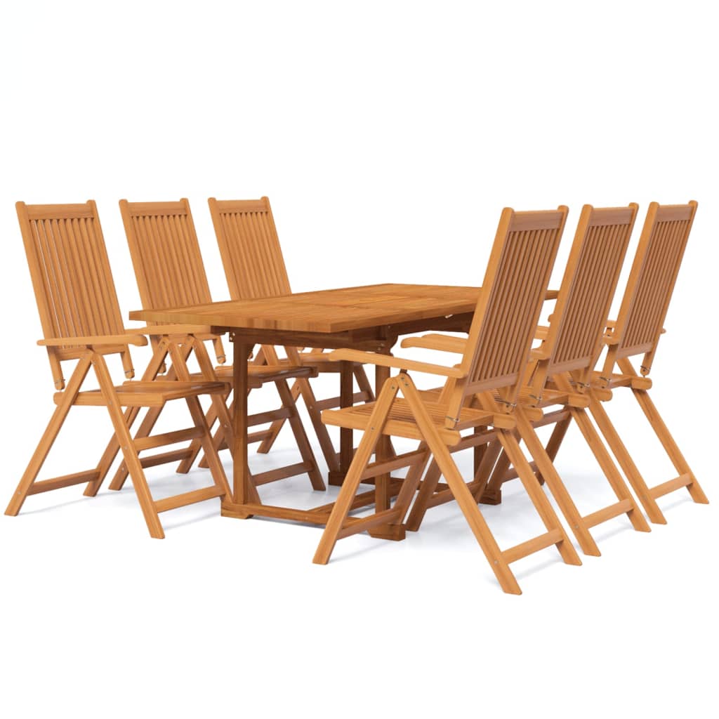 vidaXL Garden Dining Set | Natural Wood | Solid Acacia wood | Medium