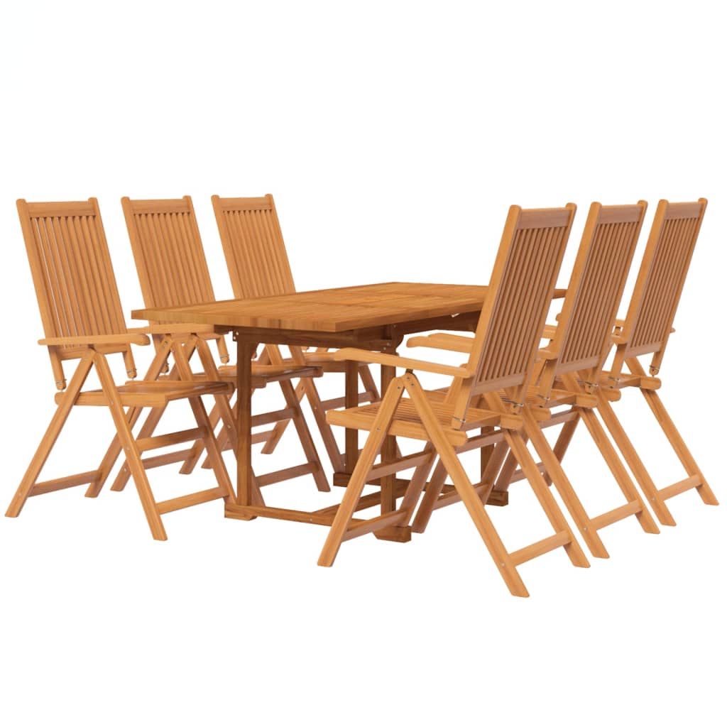 vidaXL Garden Dining Set | Natural Wood | Solid Acacia wood | Medium