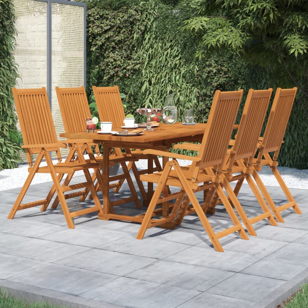 vidaXL Garden Dining Set | Natural Wood | Solid Acacia wood | Medium
