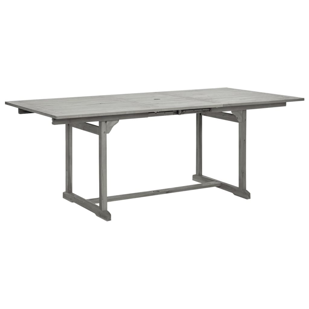 vidaXL Garden Dining Set | Grey | Solid Acacia wood | Standard |  Extendable
