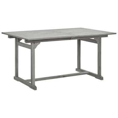 vidaXL Garden Dining Set | Grey | Solid Acacia wood | Standard |  Extendable