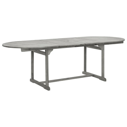 vidaXL Garden Dining Set | Grey | Solid acacia wood | Standard | Extendable