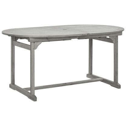 vidaXL Garden Dining Set | Grey | Solid acacia wood | Standard | Extendable