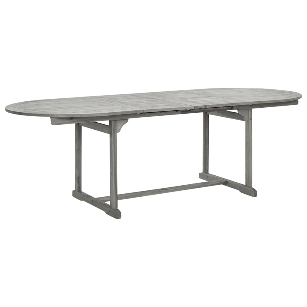 vidaXL Garden Dining Set | Grey | Solid Acacia wood with grey wash finish