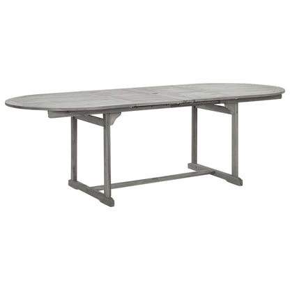 vidaXL Garden Dining Set | Grey | Solid Acacia wood with grey wash finish