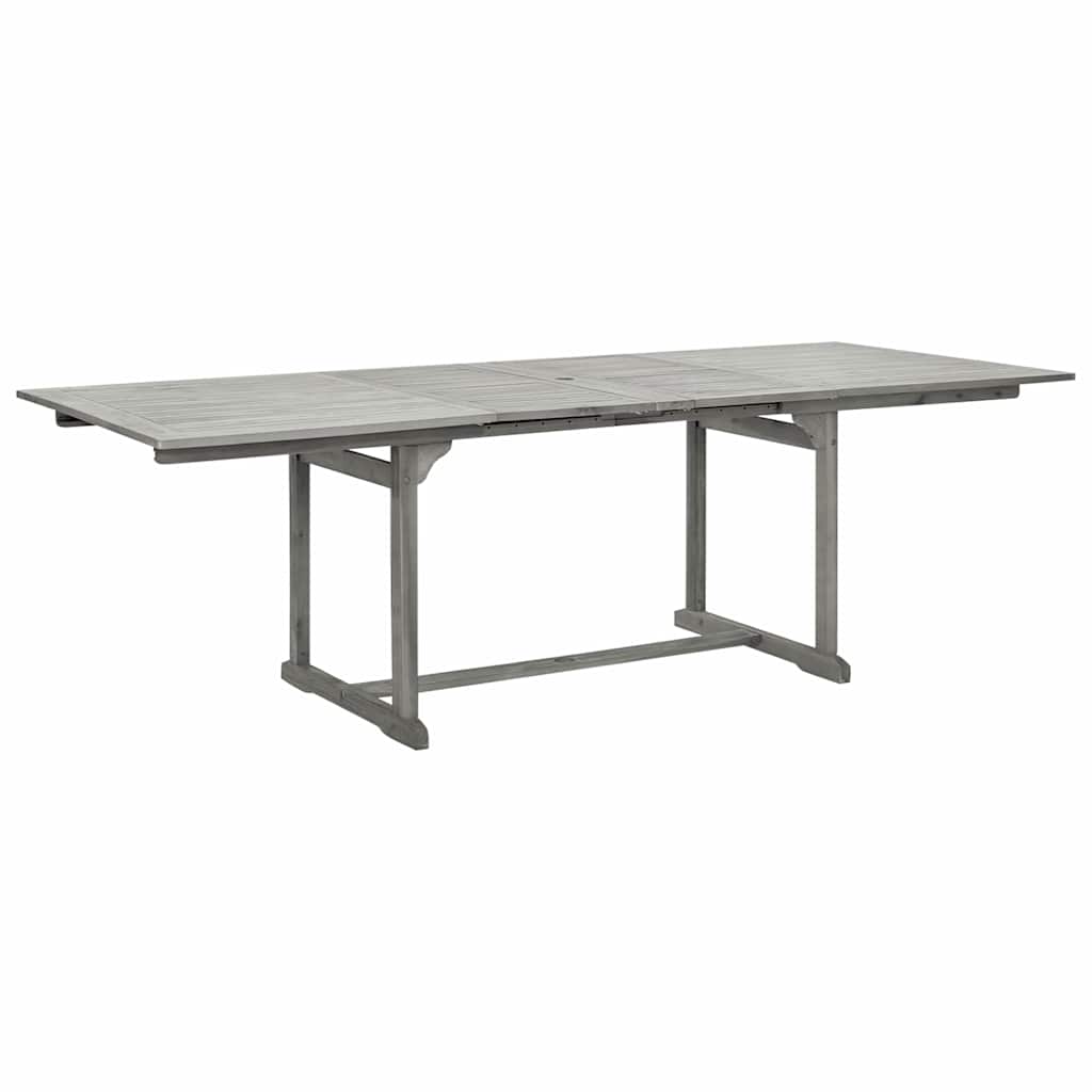 vidaXL Garden Dining Set | Grey | Solid acacia wood | 7-Piece | Foldable