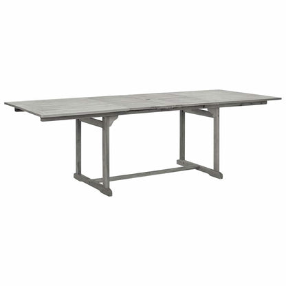 vidaXL Garden Dining Set | Grey | Solid acacia wood | 7-Piece | Foldable