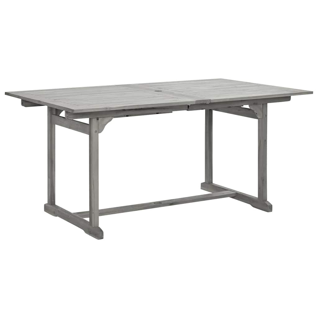 vidaXL Garden Dining Set | Grey | Solid acacia wood | 7-Piece | Foldable