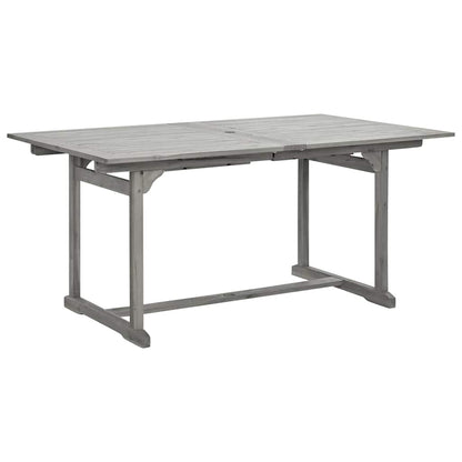 vidaXL Garden Dining Set | Grey | Solid acacia wood | 7-Piece | Foldable