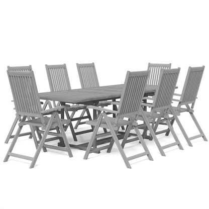 vidaXL 9 Piece Garden Dining Set Solid Wood Acacia