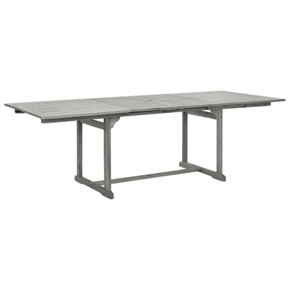 vidaXL Garden Dining Set | Grey | Solid acacia wood | Standard |  Extendable