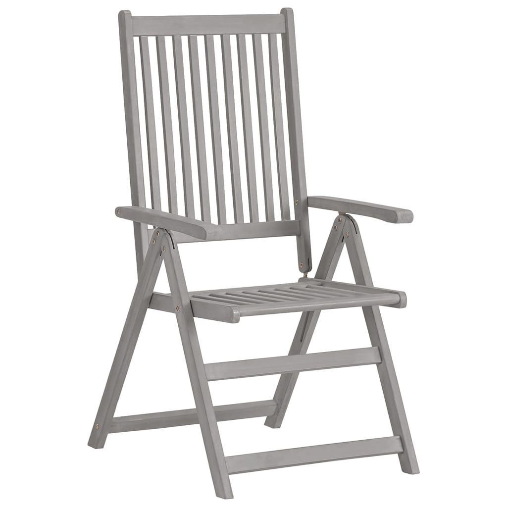 vidaXL Garden Dining Set | Grey | Solid acacia wood | Standard |  Extendable