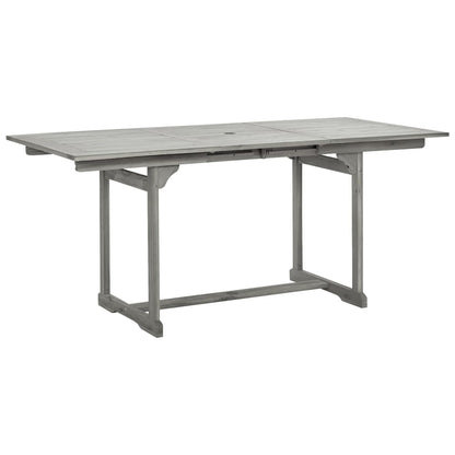 vidaXL Garden Dining Set | Grey | Solid Acacia wood | Standard | Extendable