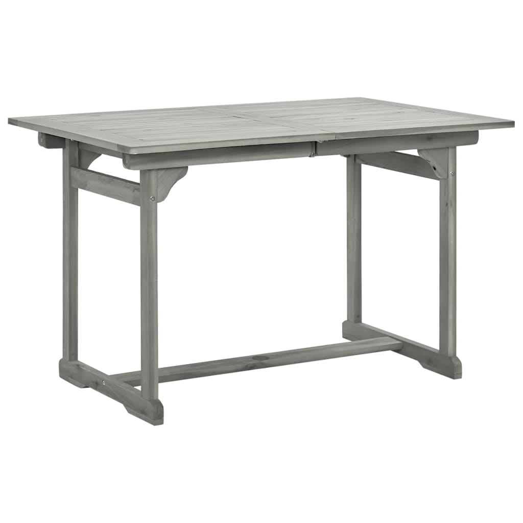 vidaXL Garden Dining Set | Grey | Solid Acacia wood | Standard | Extendable
