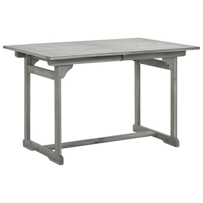 vidaXL Garden Dining Set | Grey | Solid Acacia wood | Standard | Extendable