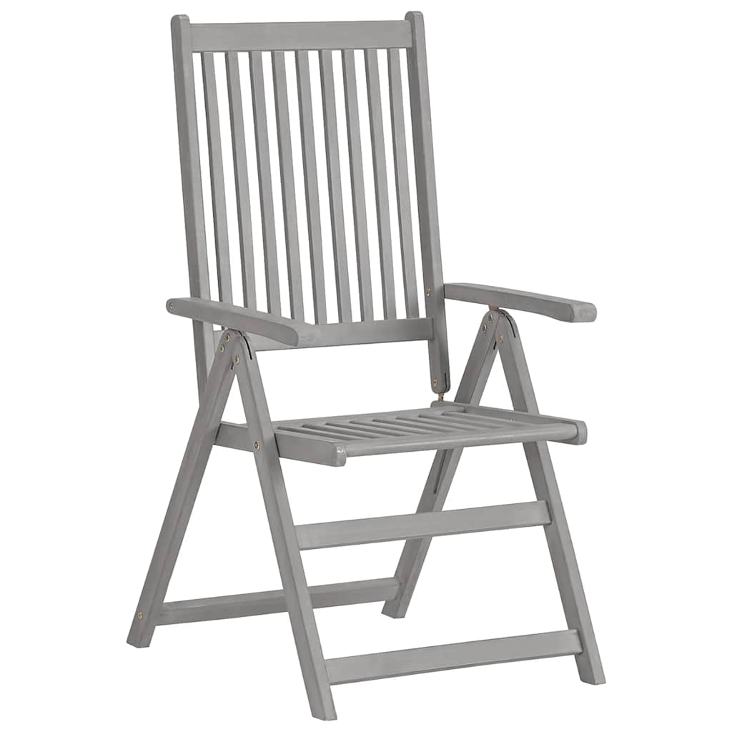 vidaXL Garden Dining Set | Grey | Solid Acacia wood | Standard | Extendable