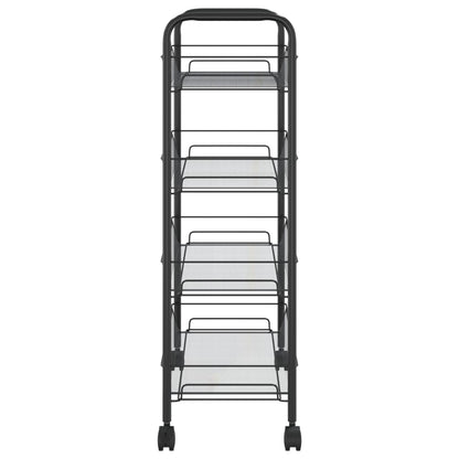 336325 vidaXL 4-Tier Kitchen Trolley Black 46x26x85 cm Iron