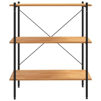 vidaXL 3-Tier Shelving Unit Black and Oak 80x40x92 cm