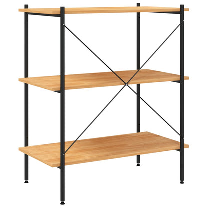 vidaXL 3-Tier Shelving Unit Black and Oak 80x40x92 cm