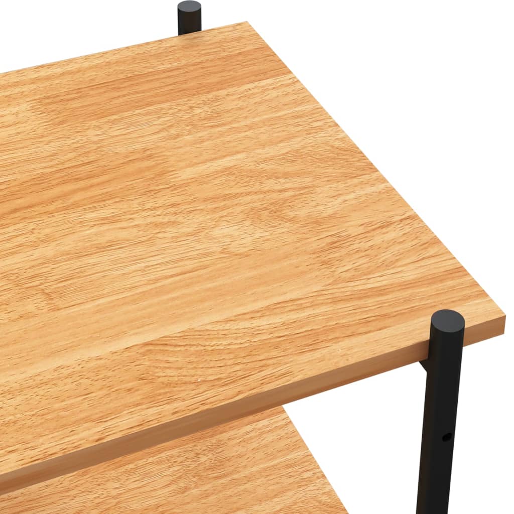 vidaXL 3-Tier Shelving Unit Black and Oak 80x40x92 cm