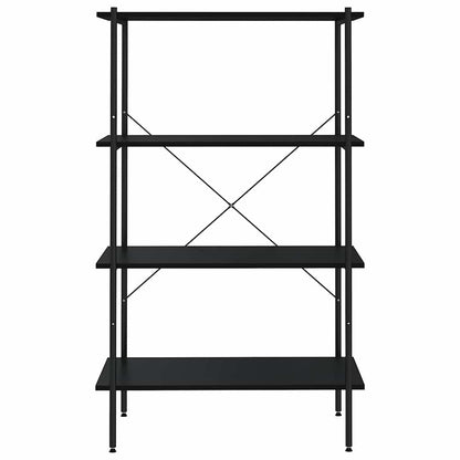 336343 vidaXL 4-Tier Shelving Unit Black 80x40x130 cm