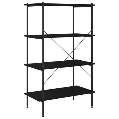 vidaXL 4-Tier Shelving Unit Black 80x40x130 cm