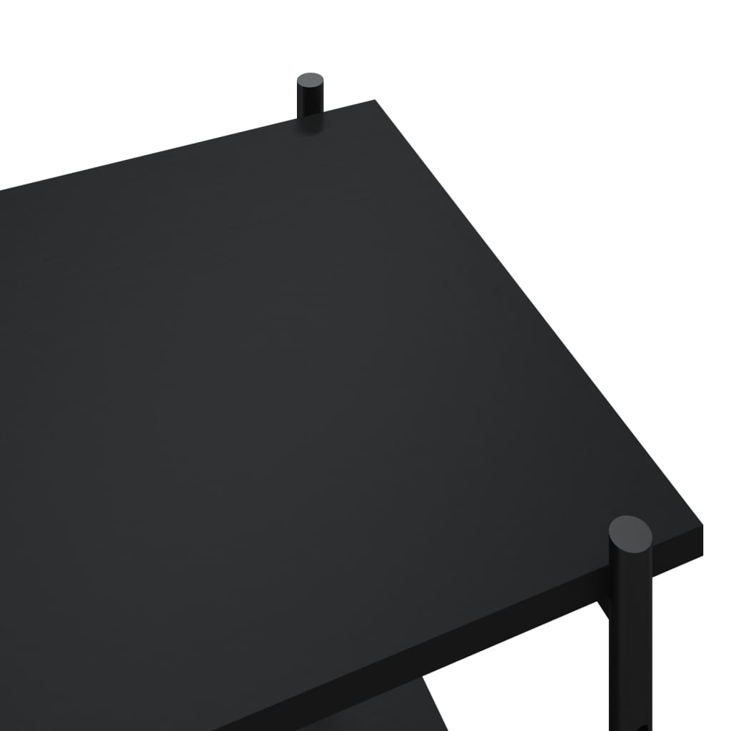 vidaXL 4-Tier Shelving Unit Black 80x40x130 cm