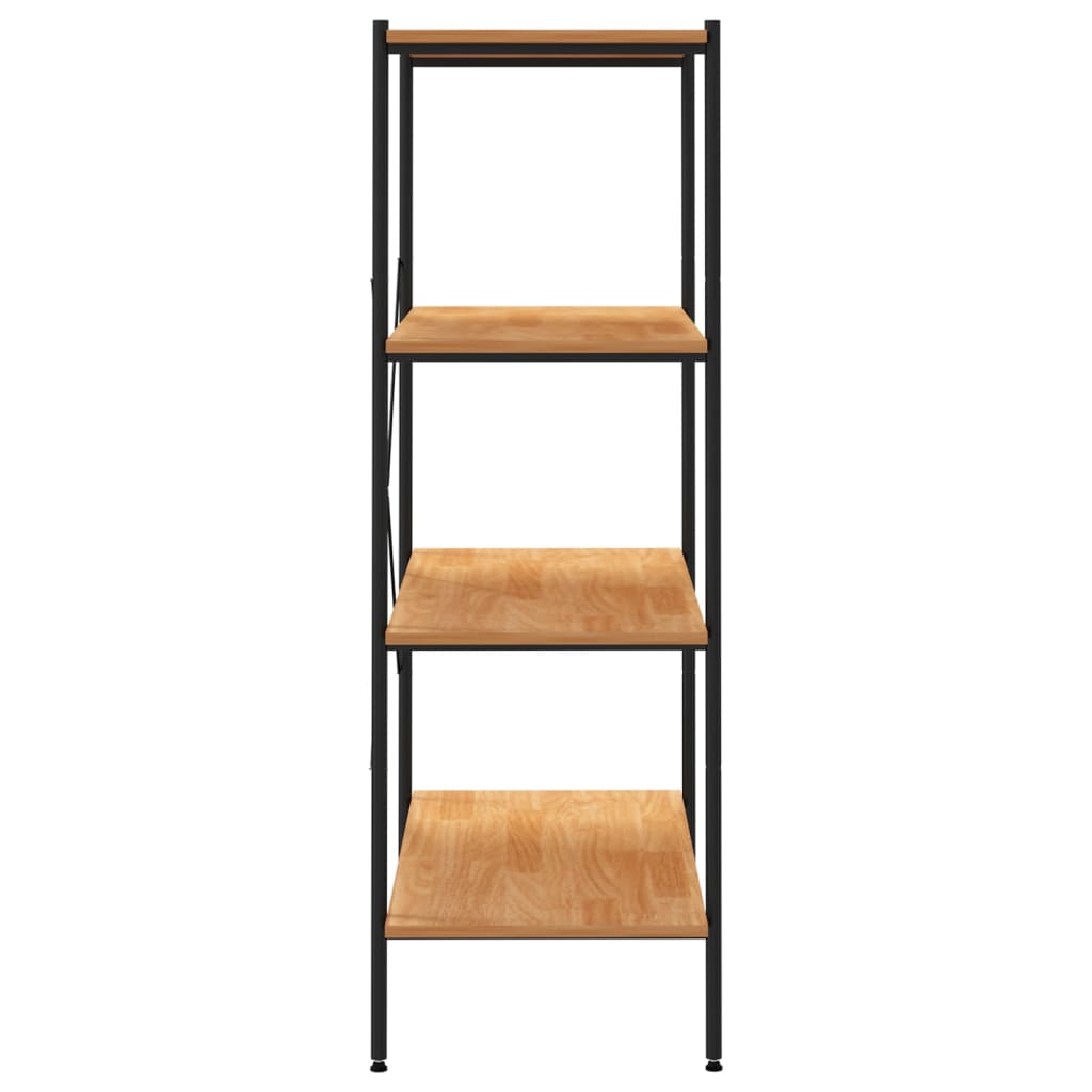 vidaXL 4-Tier Shelving Unit Black and Oak 80x40x130 cm