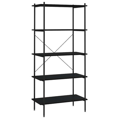 336347 vidaXL 5-Tier Shelving Unit Black 80x40x163 cm