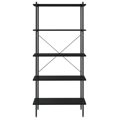 vidaXL 5-Tier Shelving Unit Black 80x40x163 cm