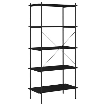 vidaXL 5-Tier Shelving Unit Black 80x40x163 cm