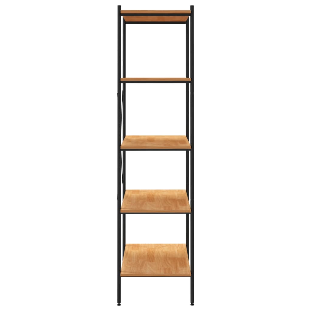 vidaXL 5-Tier Shelving Unit Black and Oak 80x40x163 cm